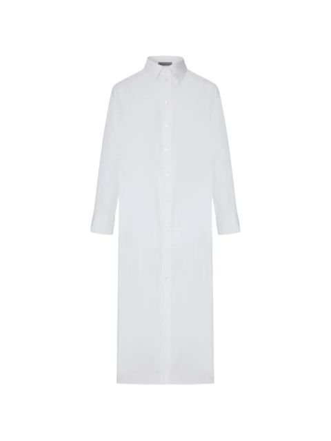 Balenciaga draped-back shirt dress - White - zdjęcie produktu nr 1
