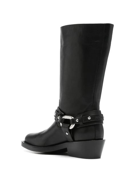 Rabanne block-heel boots - Black