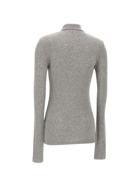 ENTIRE STUDIOS ribbed long-sleeve polo - Grey