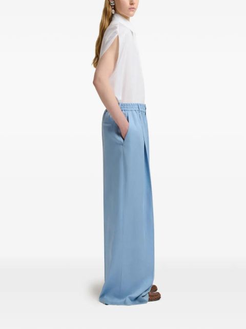 Marni elasticated pleat front trousers - Blue