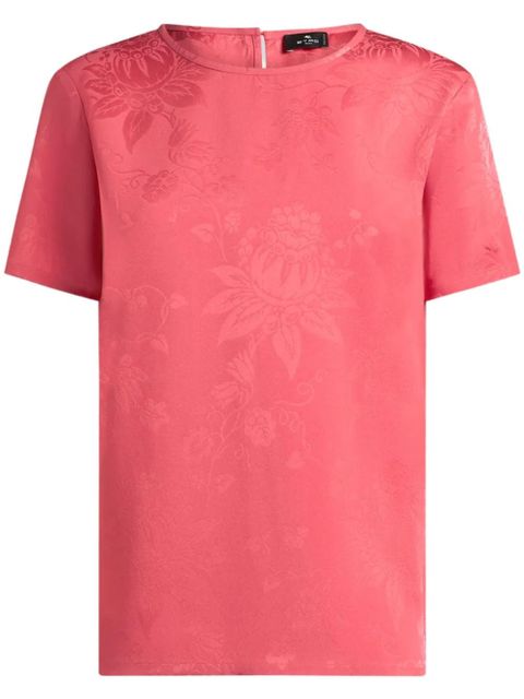 ETRO floral-jacquard T-shirt - Pink - zdjęcie produktu nr 1