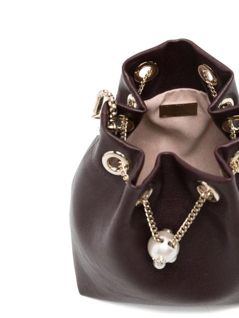 Jimmy Choo Bon Bon chain clutch mini bag - Brown