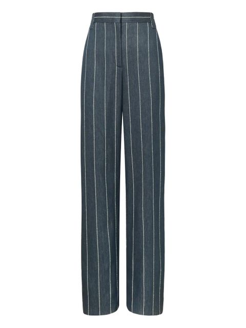 Tory Burch striped-pattern trousers - Blue - zdjęcie produktu nr 1