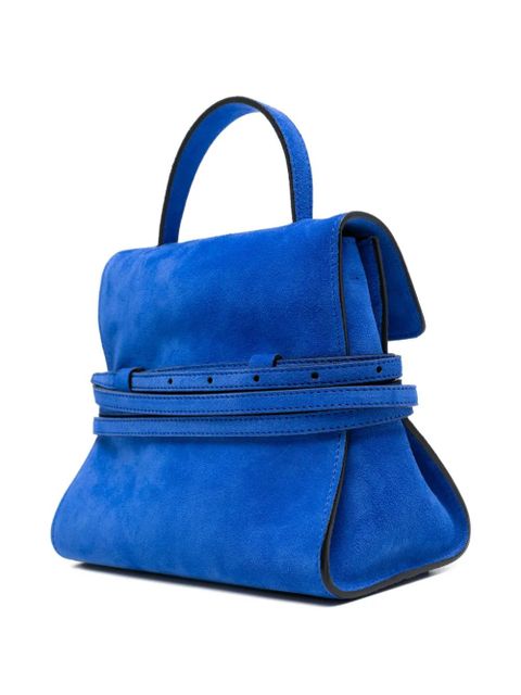 Moschino mini buckle-strap tote bag - Blue