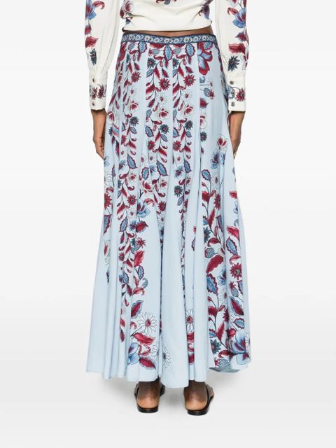 FARM Rio floral-print skirt - Blue