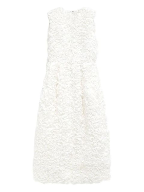 Comme Des Garçons floral-appliqué midi dress - White - zdjęcie produktu nr 1