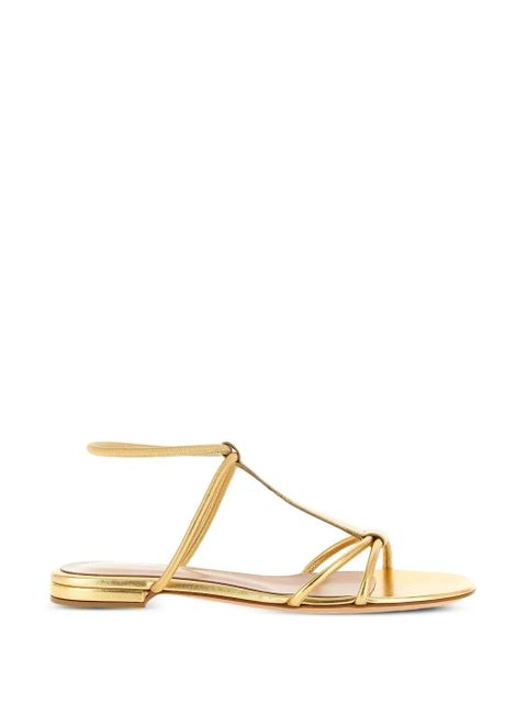 Gianvito Rossi Lilo elastic leather sandals - Gold - zdjęcie produktu nr 1