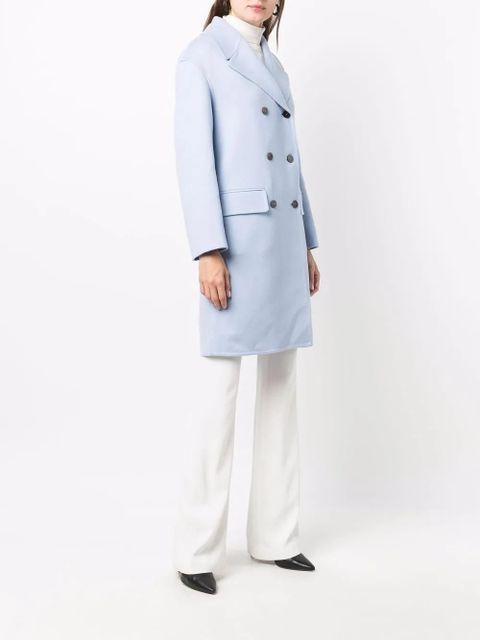 Ferragamo double-breasted button coat - Blue