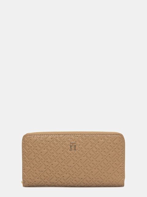Tommy Hilfiger portfel damski kolor beżowy AW0AW17955 - zdjęcie produktu nr 1
