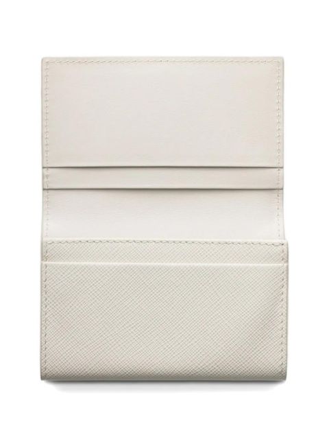 Prada Saffiano leather card holder - Neutrals
