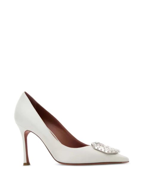 Amina Muaddi Camelia embellished pumps - White