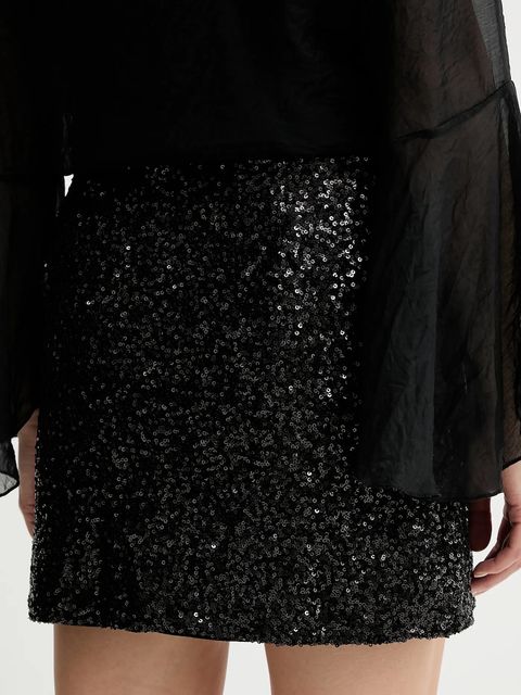 Answear.LAB spódnica kolor czarny mini rozkloszowana - zdjęcie produktu nr 2