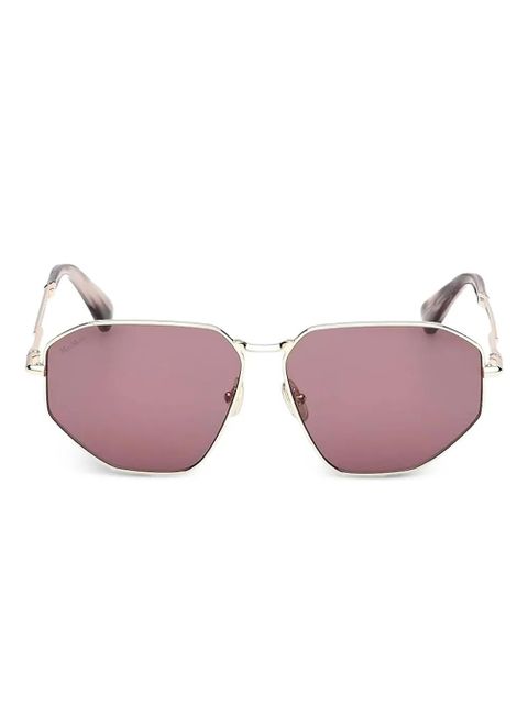 Max Mara Eyewear geometric-frame sunglasses - Gold - zdjęcie produktu nr 1