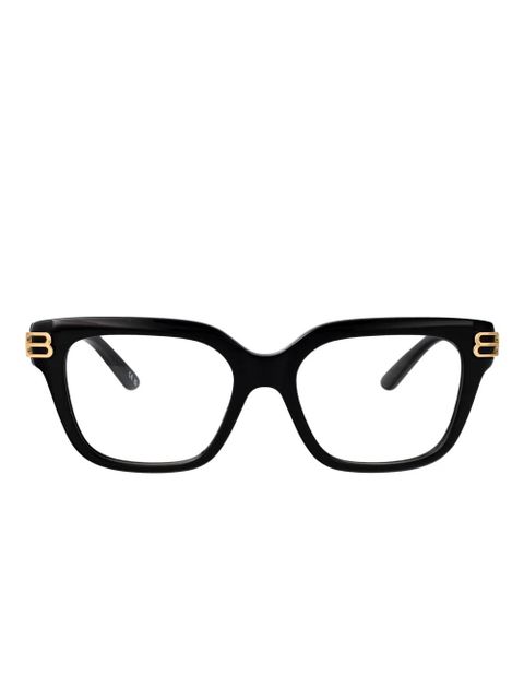 Balenciaga Eyewear logo rectangle-frame glasses - Black - zdjęcie produktu nr 2