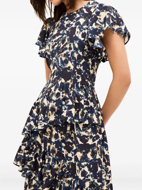 Marie Oliver Quinby ruffled maxi dress - Blue