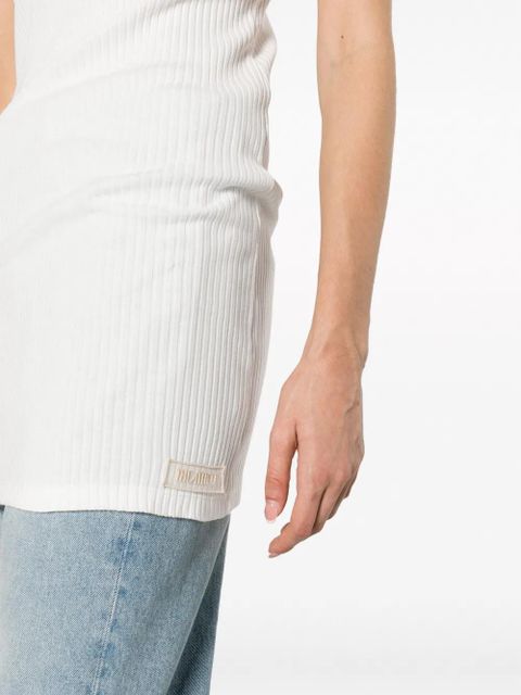 The Attico ribbed cotton tank top - White