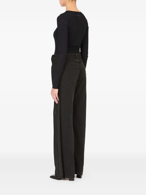 MM6 Maison Margiela split-leg cotton pants - Black