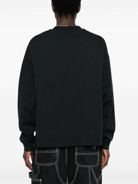 Moncler rubberised-logo panelled sweatshirt - Blue