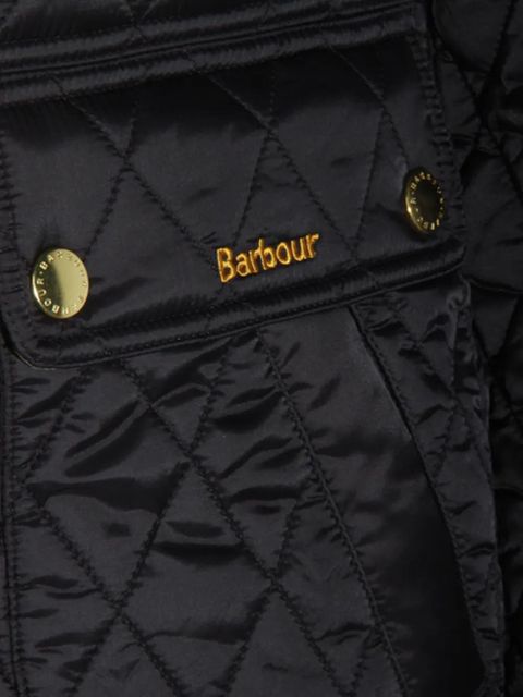 Barbour diamond-quilted zip-front coat - Black