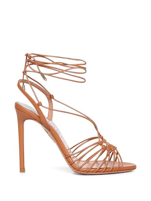 Aquazzura strappy tie-fastening sandals - Brown - zdjęcie produktu nr 1
