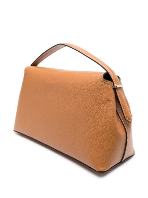 TOTEME T-Lock leather top handle bag - Brown