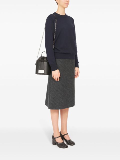 Maison Margiela small 5AC grained leather bucket bag - Black