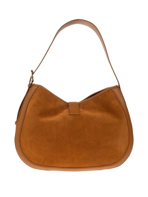 Alexander McQueen T-Bar suede shoulder bag - Brown