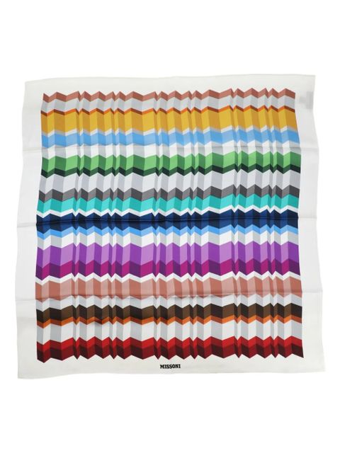 Missoni geometric-design scarf - White - zdjęcie produktu nr 2