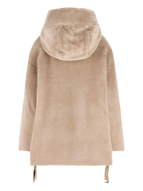 Max Mara reversible alpaca wool padded coat - Brown
