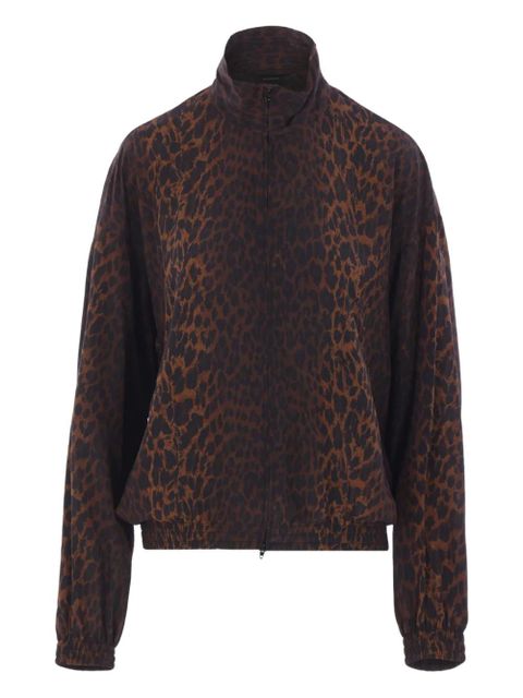 Balenciaga leopard-print zip-up jacket - Brown - zdjęcie produktu nr 1