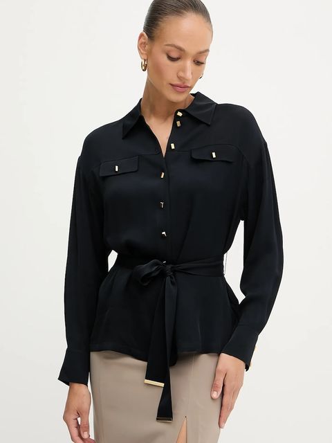 Marciano by Guess koszula ANITA damska kolor czarny relaxed z kołnierzykiem klasycznym 5YGH13 7356A - zdjęcie produktu nr 1