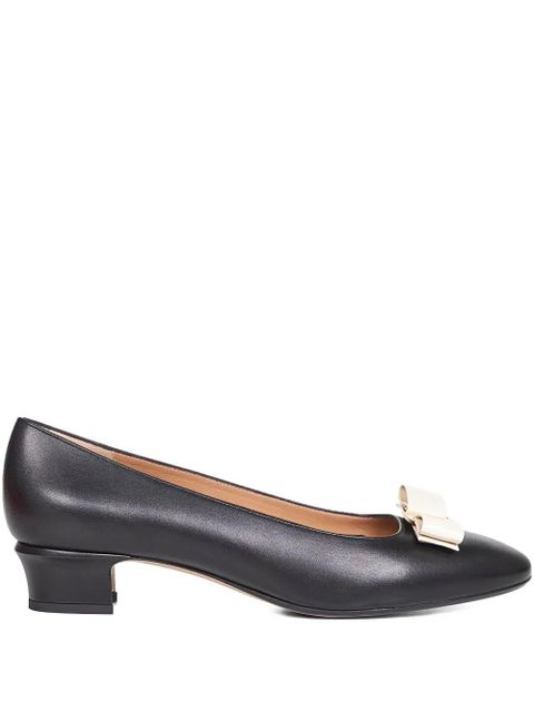 Ferragamo vara bow almond ballet flats - Black - zdjęcie produktu nr 1