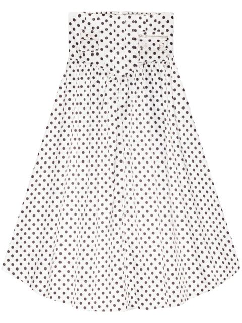 GANNI polka dot-print maxi skirt - White - zdjęcie produktu nr 1