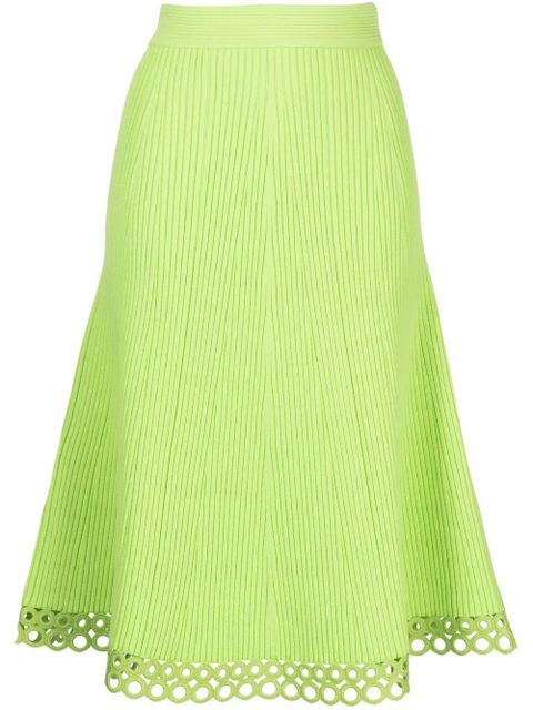 Simkhai A-line ribbed midi skirt - Green - zdjęcie produktu nr 1
