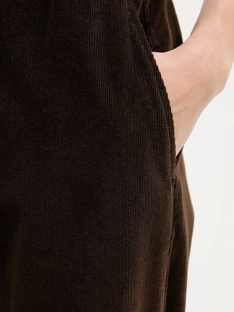 United Colors of Benetton spodnie bawełniane damskie kolor brązowy szerokie high waist 494BDF0A7