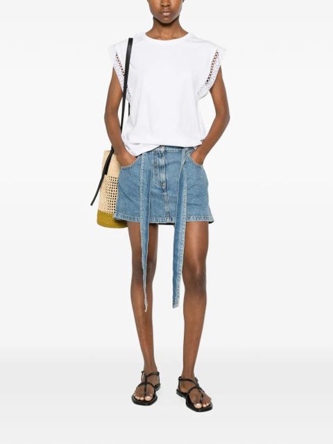 TWINSET lace-trim T-shirt - White - zdjęcie produktu nr 2