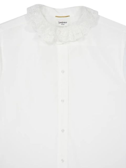 Saint Laurent lace-collar shirt - White - zdjęcie produktu nr 2