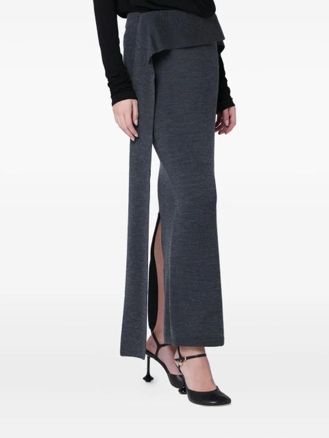ENTIRE STUDIOS ribbed-knit long skirt - Grey