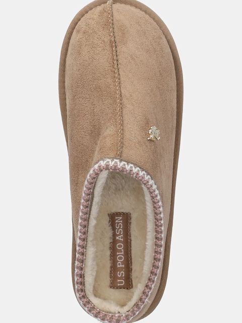 U.S. Polo Assn. kapcie VERENY001 kolor beżowy VERENY001W/EH1