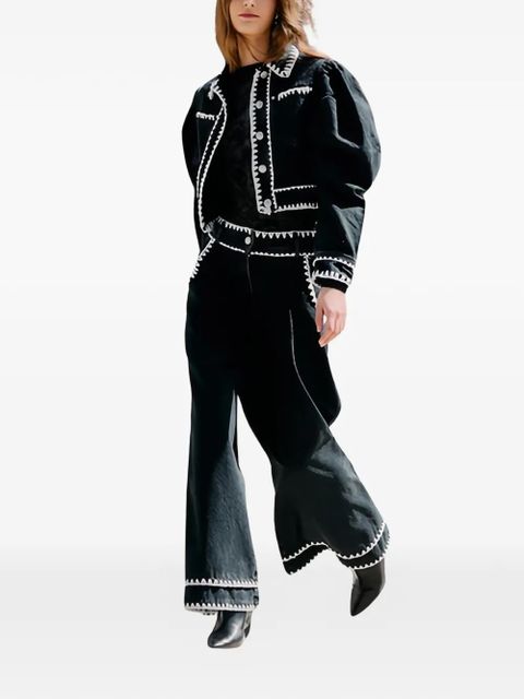 FARM Rio crochet-embroidered jeans - Black - zdjęcie produktu nr 2