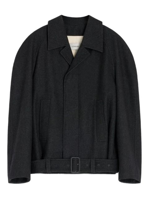 LEMAIRE raglan-sleeve belted jacket - Black - zdjęcie produktu nr 1