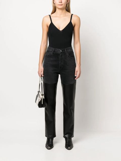 OUR LEGACY ribbed-knit singlet top - Black - zdjęcie produktu nr 2