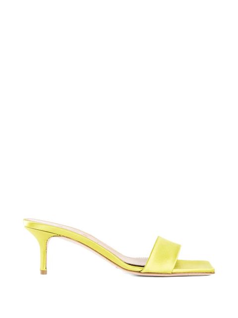 Aeyde Ilvy square-toe mules - Yellow - zdjęcie produktu nr 1