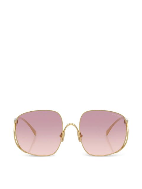Miu Miu Eyewear square-frame sunglasses - Gold - zdjęcie produktu nr 1