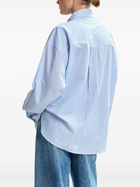 Essentiel Antwerp striped embellished-pocket shirt - Blue