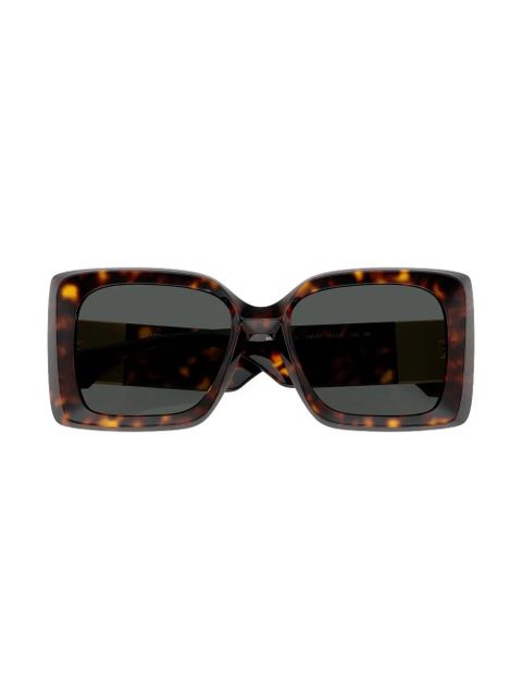 Versace Eyewear Medusa-plaque oversized-frame sunglasses - Brown