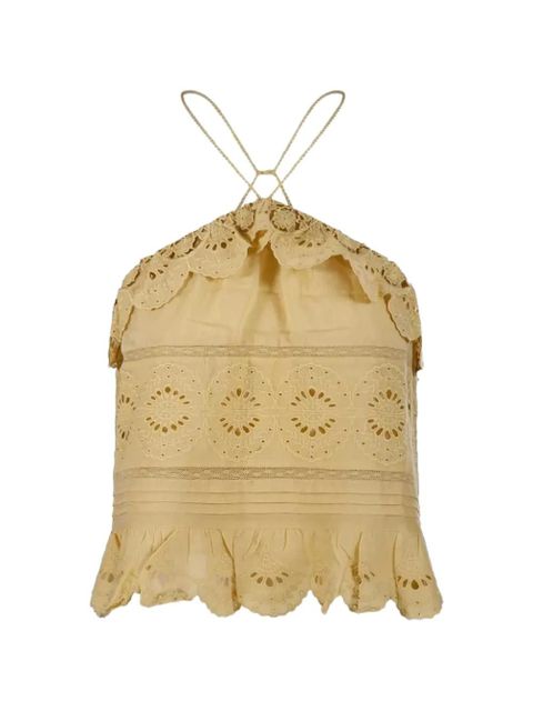TOM FORD broderie-anglaise ruffled blouse - Yellow - zdjęcie produktu nr 1