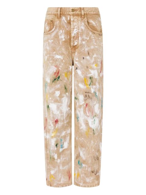 Moschino paint-splatter trousers - Neutrals - zdjęcie produktu nr 1