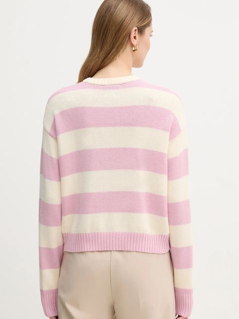 Tommy Hilfiger sweter z dodatkiem kaszmiru damski kolor różowy lekki WW0WW47655