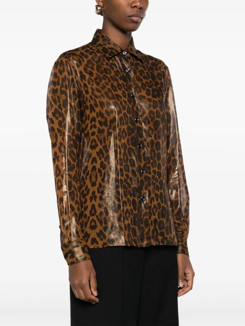 TOM FORD leopard-print silk shirt - Brown - zdjęcie produktu nr 2